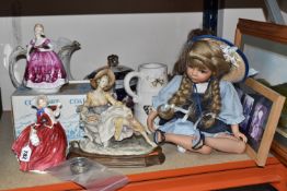 A GROUP OF ASSORTED DECORATIVE ITEMS to include a Royal Doulton 'Autumn Breezes' HN1934 figurine,