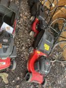 A CHAMPION R484 PETROL LAWN MOWER with grass box (engine pulls freely but hasn't started and a