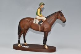 A BESWICK FIGURINE OF LESTER PIGGOTT ON 'NIJINSKY', model no. 2352, part of the Connoisseur Horses