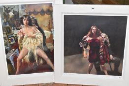 ROBERT LENKIEWICZ (1941-2002) 'THE PAINTER WITH JANINE PECORINI', a limited edition proof print,