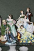 SIX ROYAL DOULTON FIGURES, comprising A Good Catch HN2258 (second quality), Happy Birthday HN3660,