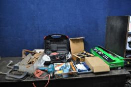 A COLLECTION OF TOOLS including a Black and Decker Sand Storm sander in case, a Black and Decker 9.