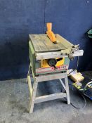 A KITY 419 TABLE SAW on stand with a 49cm x 54cm cast iron bed (PAT pass and working)
