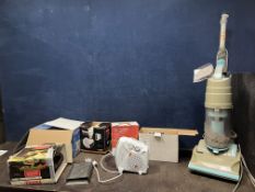 A COLLECTION OF HOUSEHOLD ELECTRICALS including fan heater, a Dyson vacuum cleaner, a Kenwood