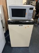 A ZANUSSI FREEZONE UNDER COUNTER FREEZER width 55cm, depth 60cm, height 85cm and a Panasonic