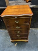 A JVC HI FI IN A HARLOW PRODUCTIONS YEW WOOD CABINET, a pair of matching speaker covers, a pair of