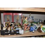THREE BOXES AND LOOSE ORNAMENTS to include two boxed Leonardo Collection 'Circus Comes to Town'