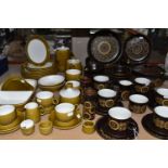 A GROUP OF DENBY 'ARABESQUE' AND LANGLEY TEA AND DINNERWARE comprising forty-three pieces of