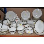 A QUANTITY OF ROYAL DOULTON 'RHODES' DINNERWARE comprising eleven dinner plates, nine tea plates,