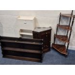 A SELECTION OF OCCASIONAL FURNITURE, to include a painted bureau, width 56cm x depth 25cm x height
