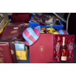 THREE BOXES AND LOOSE OF ASTON VILLA RELATED ITEMS to include a box containing Villa branded boxed