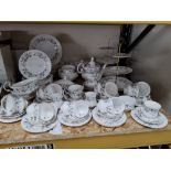 A ROYAL ALBERT 'BRIGADOON' DINNER SERVICE comprising eleven dinner plates, eleven luncheon plates, a