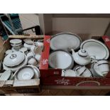 TWO BOXES CONTAINING A ROYAL DOULTON DINNER SERVICE 'BRAEMAR', pattern no. H5035, comprising oval