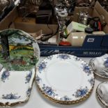 A BOX AND LOOSE ROYAL ALBERT 'MIDNIGHT ROSE' TEAWARES, METALWARE, ETC to include thirteen pieces