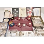AN ACCUMILATION OF COINS, silver and some notes, pre 1920 silver coins .925 to 126 grams, post 1920