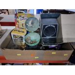 FOUR BOXES OF VINTAGE JUVENALIA to iclude a box containing a boxed Grandstand Astro Wars (untested),