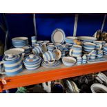 A LARGE COLLECTION OF CORNISHWARE MOSTLY FROM T.G. GREEN comprising two large mixing bowls (TG