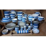A GROUP OF T G GREEN CORNISH WARE, with green and black backstamps, to include two milk measuring