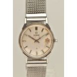 A GENTS 'OMEGA CONSTELLATION' WRISTWATCH, automatic movement, round silvered dial signed 'Omega'