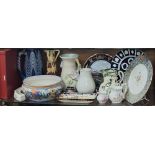 A GROUP OF CERAMICS, to include a Clarice Cliff for Newport Pottery 'My Garden' vase no 907,