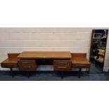 A G PLAN FRESCO DRESSING TABLE, with a rectangular mirror, fitted with four drawers and a pull-out