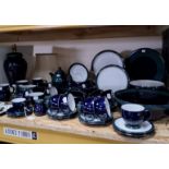 A GROUP OF VINTAGE DENBY DINNERWARE IN THE DESIGN 'REGATTA', designed by Claire Bernard,
