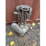 A VINTAGE NORTON ES MOTORCYCLE ENGINE with No. 93146-4 stamped on the case with 79x100 stamped