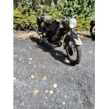 A 1940'S SCOTT FLYING SQUIRREL MOTORCYCLE IN TRUE BARN FIND CONDITION with a Scott twin cylinder