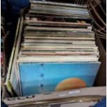 ONE BOX OF RECORDS, approximately one hundred examples of various style music to include, pop, rock,