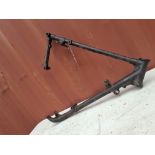 A 1950s BRITISH MOTORCYCLE FRAME, front frame only, possibly for a BSA B31, frame No. is slightly