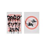 Banksy,  British, b.1974-  Cut and Run set;  2 offset lithographs in colour, from the Glasgow e...