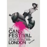 Banksy,  British, b.1974- and Ben Eine, British, b.1970-  The Cans Festival, 2008;  digital pri...