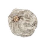 Augustin Julia-Plana. A coloured diamond brooch, attributed to Augustin Julia-Plana, the circular...