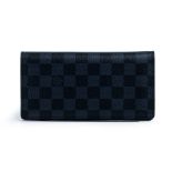 Louis Vuitton. Brazza Wallet, 2013, of classic graphite damier monogram, with silver-toned metal...