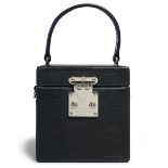 Louis Vuitton. Black Epi Bleeker Vanity Box, of noir epi leather with silver-toned hardware to t...