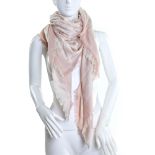 Louis Vuitton.  Monogram classic shawl, of classic jacquard tone-on-tone monogram design, 57% wo...