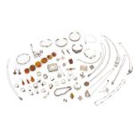 A group of silver jewellery, comprising: a Georg Jensen silver ‘Splash’ brooch, no. 321; a Bent K...