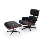 Charles & Ray Eames for Herman Miller  Model '670' lounge chair and '671' ottoman, circa 1960/70...