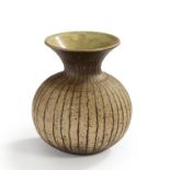 Waistel Cooper (1921-2003)  Small vase with sgraffito decoration, circa 1960  Stoneware with cre...
