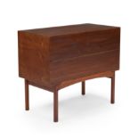 Mogens Kold Møbelfabrik  Drinks cabinet, circa 1960  Teak, vinyl  Applied manufacturer's label  ...