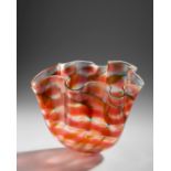 Peter Layton (b.1937) for London Glassblowing  Studio glass vase of flattened ovoid form, circa ...