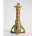 Amphora  Large Art Nouveau candlestick, circa 1900  Glazed ceramic  Impressed manufacturer's mar...