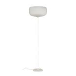 An Italian lacquered metal and perspex floor lamp, in the manner of Harvey Guzzini, wired for ele...
