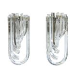 A pair of modern Italian wall lights, last quarter 20th century, in the manner of Venini (2)  It...