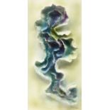 Carole Steyn,  British b.1938 -  Foetal Flow, 1974;  nylon bonded clay on wood in Perspex frame...