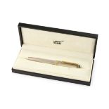 Montblanc. Classique Silver Barley, fountain pen, silver engine-turned barrel with gold plated fi...