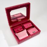 Chanel by Karl Lagerfeld.  Métiers D’Art 2020 in Pink, a set of four mini bags in a quilted lamb...