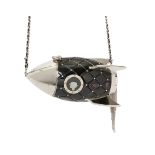 A Rare Runway and Limited Edition Chanel by Karl Lagerfeld Rocket Ship Evening Bag.  Rocket Ship...