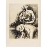 Henry Moore OM CH FBA,  British 1898-1986,  Seated Mother and Child, 1976;  lithograph on wove,...