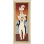 After Jankel Adler (1895-1949)  'Woman Seated' tapestry, circa 1948  Hand woven wool  183cm x 77...